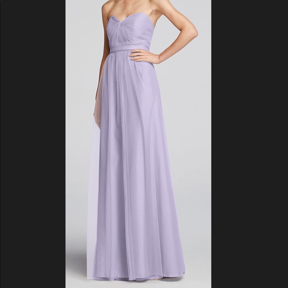 David’s bridal bridesmaid gown size 6 iris